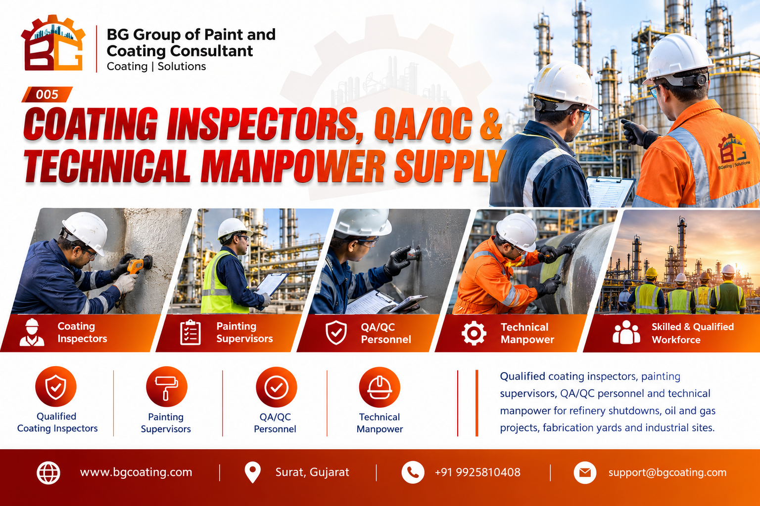 Coating Inspectors, QA/QC & Technical Manpower Supply