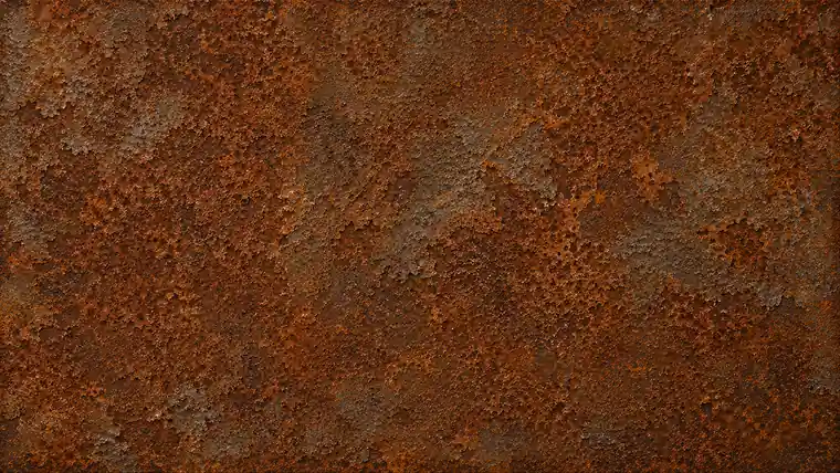 BEFORE — heavily corroded, rusted and pitted industrial steel